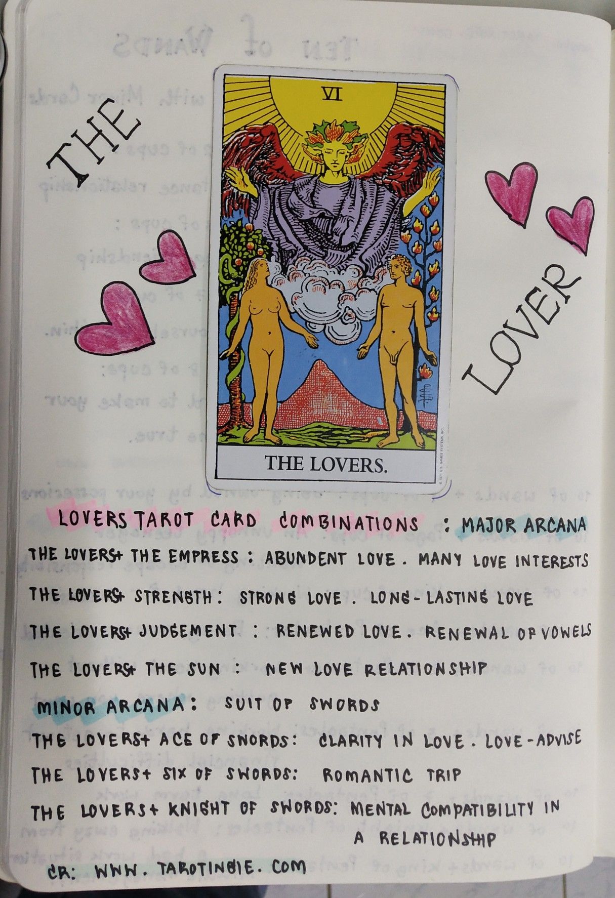 tarot combinations love