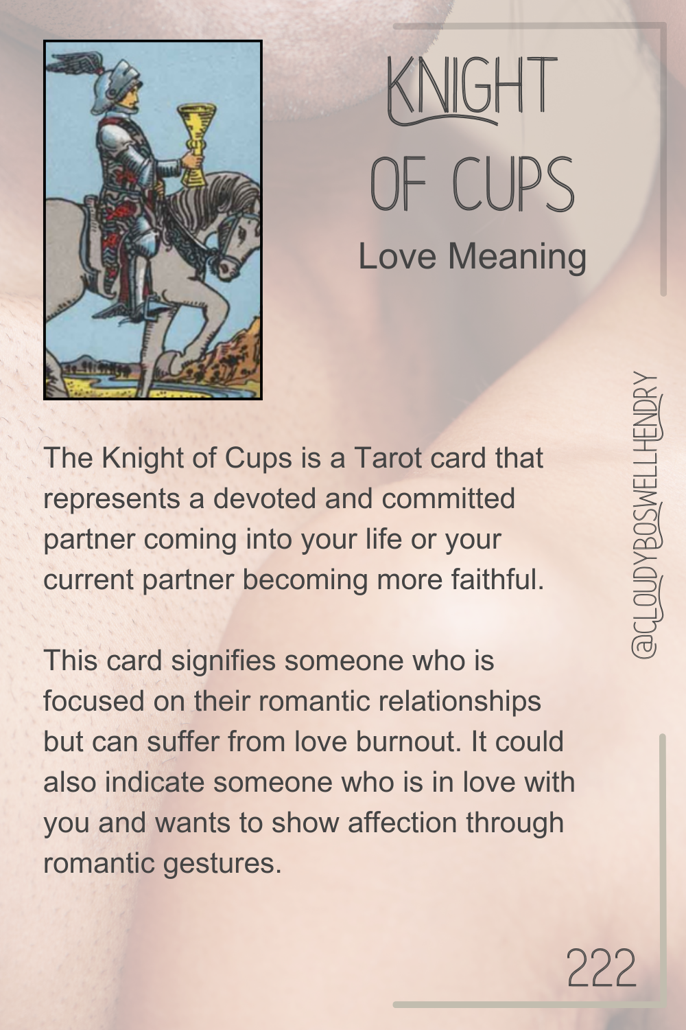 What the Knight of Cups Tarot Reveals About Your Love Life and Future Relationships