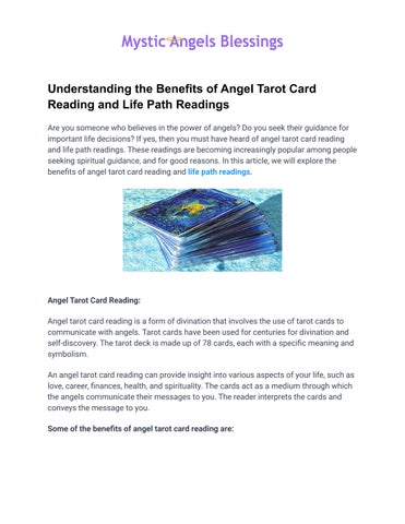 What is an Angel Tarot Card Reading? Learn How it Can Help You in Your Daily Life!